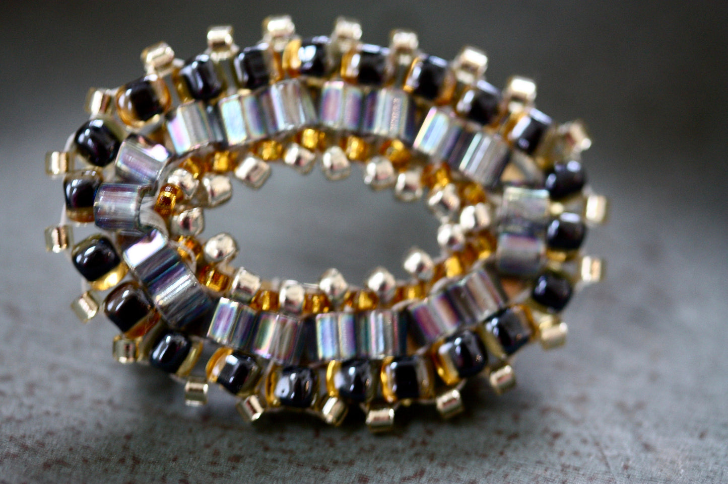 Tiny little 1-inch beadwork lapel pin