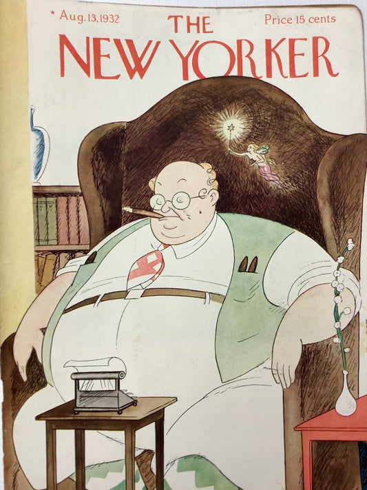 The NEW YORKER Magazine very rare original cover - August 13; 1932