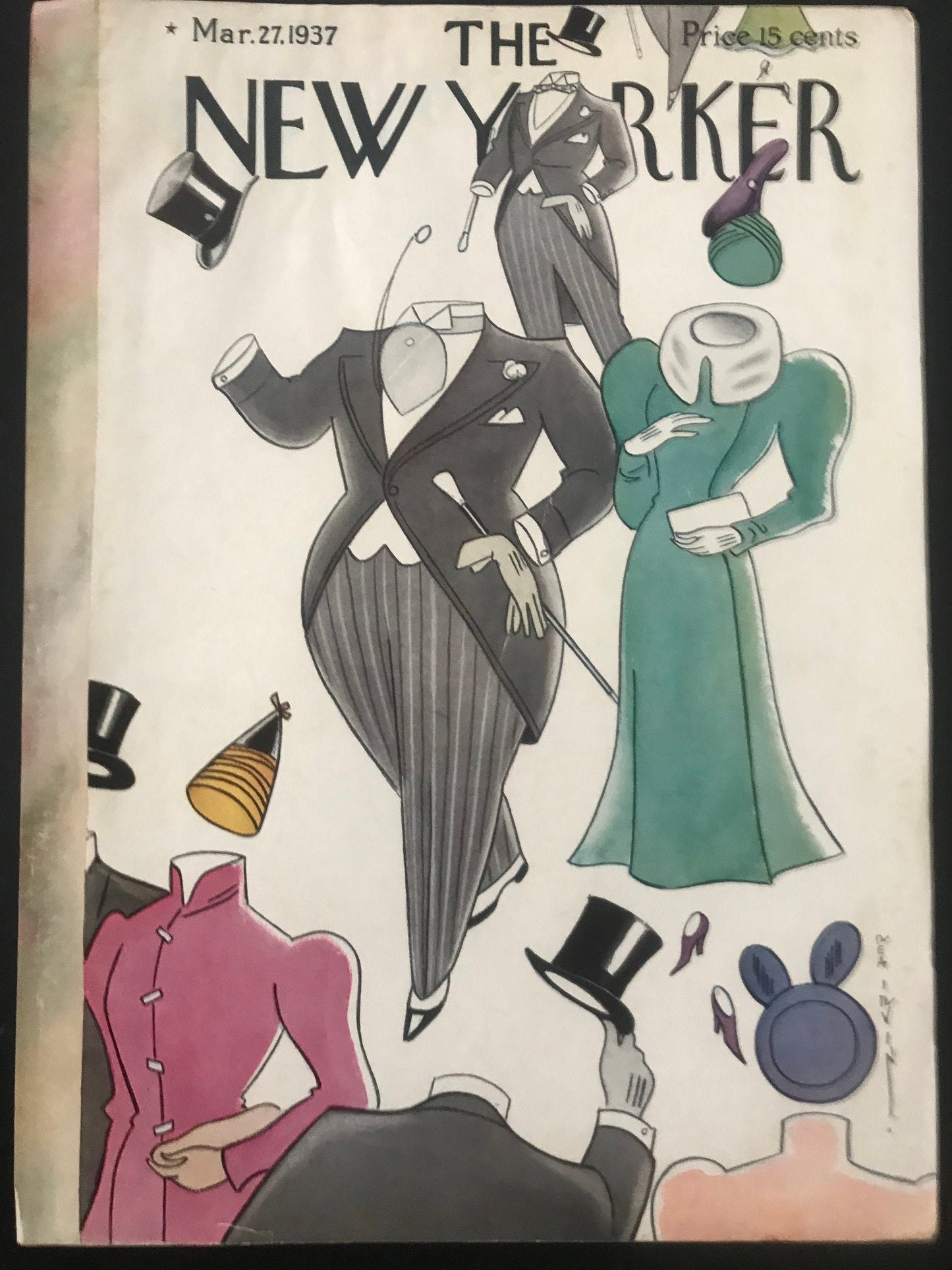 Rare - March 27, 1937 - The NEW YORKER Magazine original cover - by Rea Irvin
