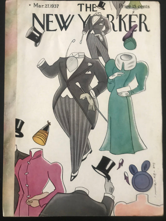 Rare - March 27, 1937 - The NEW YORKER Magazine original cover - by Rea Irvin