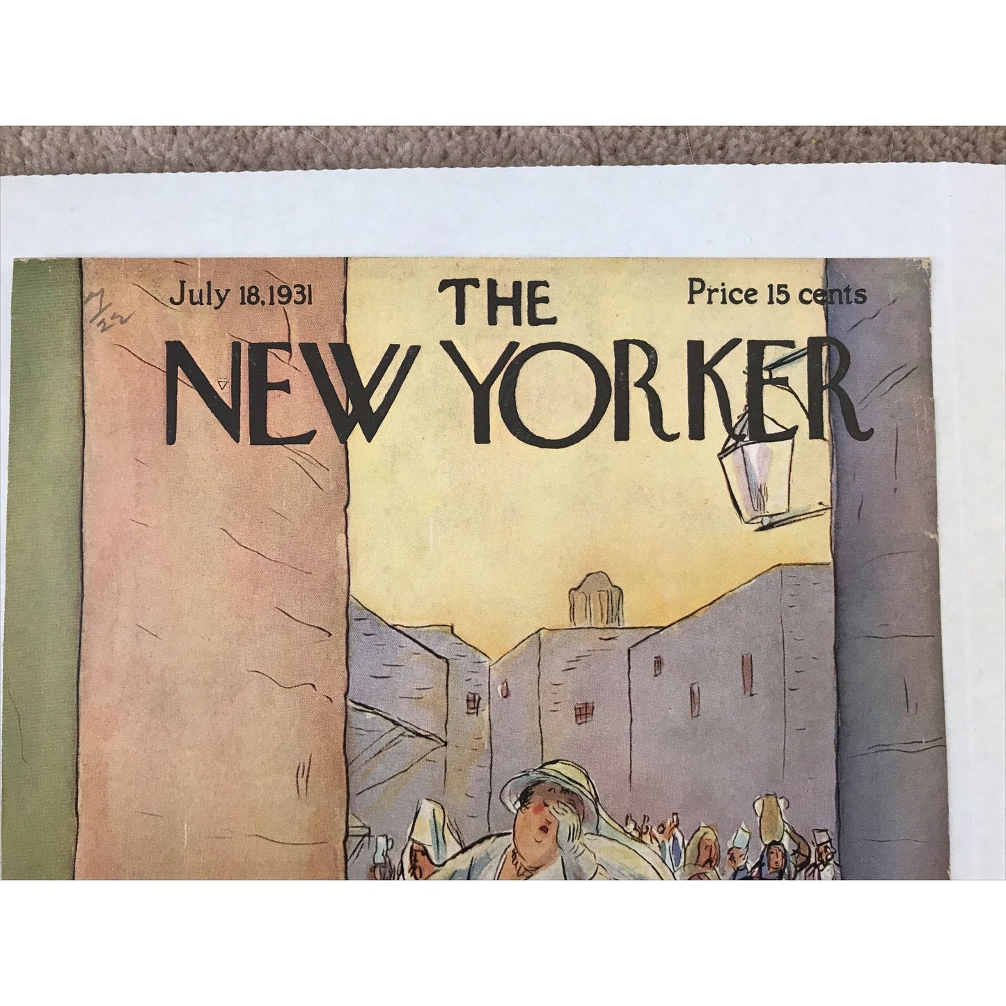 The NEW YORKER Magazine very rare original cover - July 18, 1931 -  Helen E. Hokinson