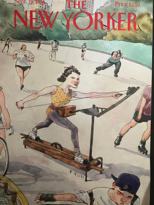The NEW YORKER cover only - September 19, 1994 - exercising outdoors, exercise, physical fitness, jogging