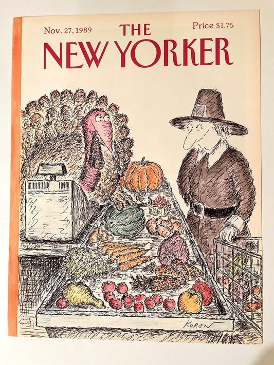 November 27, 1989 - The NEW YORKER Magazine original cover - Thanksgiving