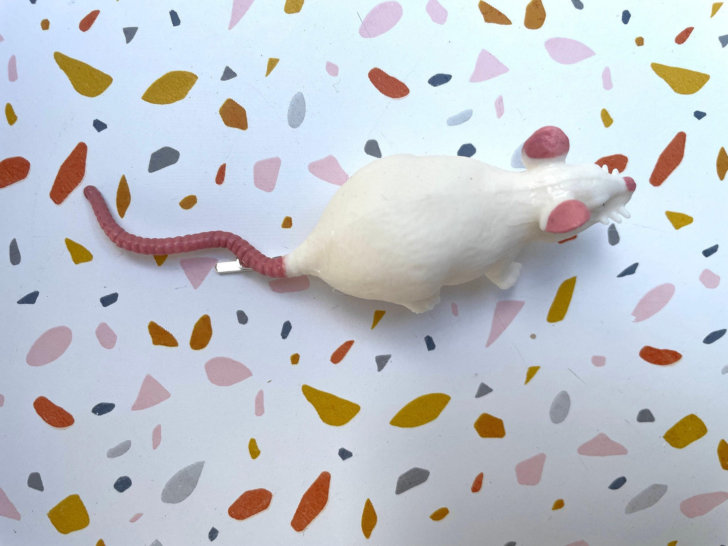 Fun Halloween Rat Hair Pin - scary, spooky Halloween jewelry, fun gag gift