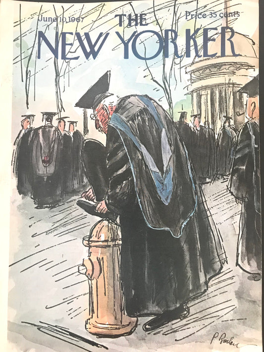 June 10, 1967 - The NEW YORKER Magazine original cover - graduation