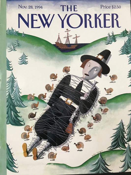 November 28, 1994 - The NEW YORKER Magazine original cover - Thanksgiving, pilgrim