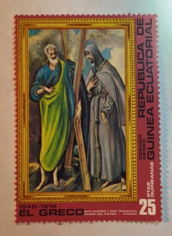Necklace pendants made from genuine vintage and antique postage stamps from around the world - saints, Australian plane, Wicca  sun and moon