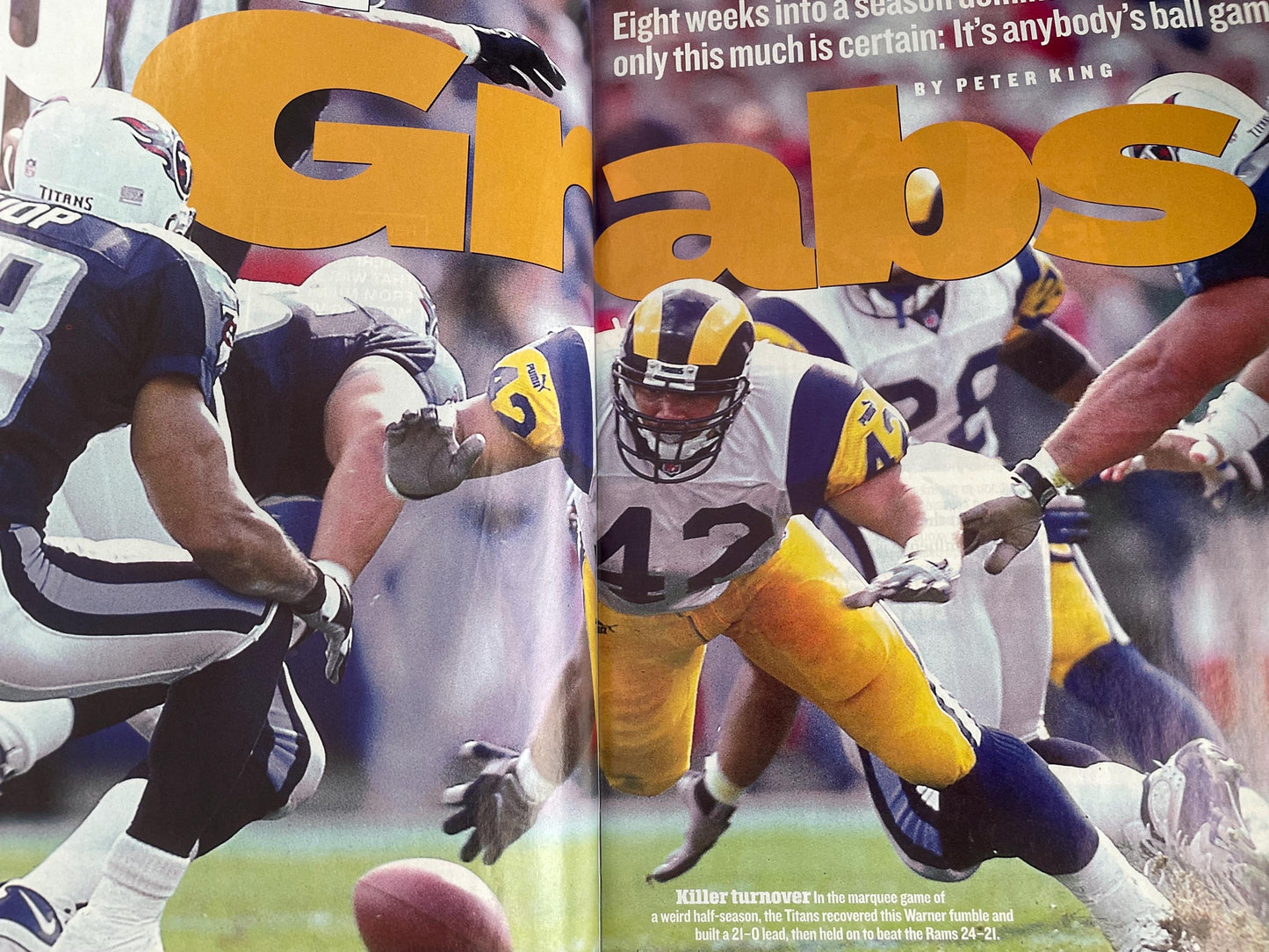 Sports Illustrated Magazine - Goodbye Sweetness WALTER PAYTON November 8, 1999 - complete original magazine