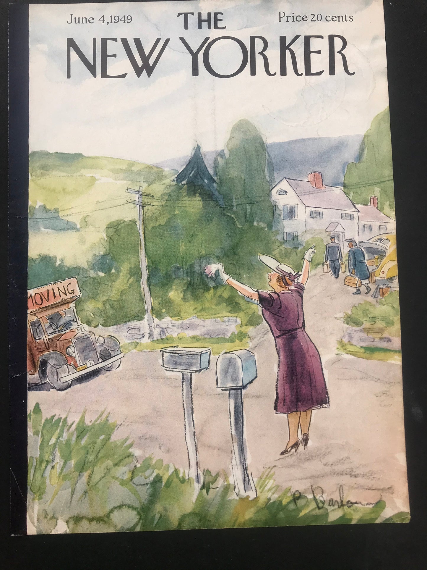 The NEW YORKER Magazine very rare original cover - June 4, 1949 - Christmas shopping, wind up toys