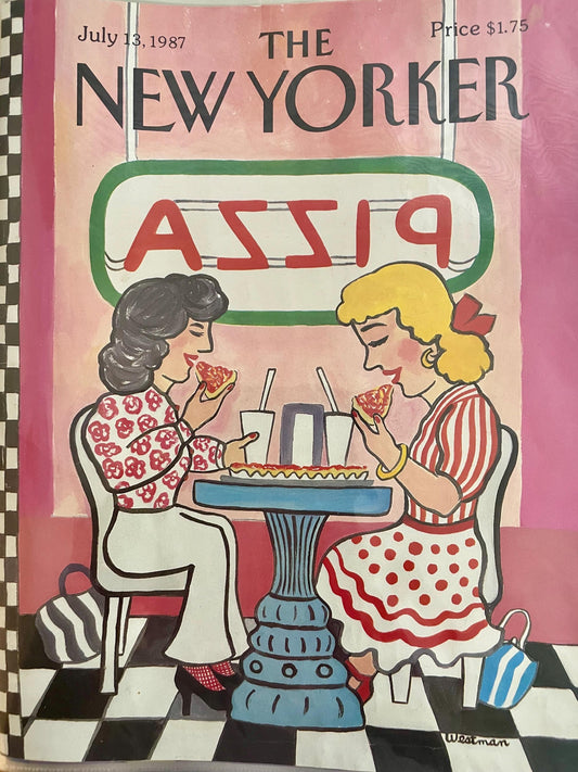 July 13, 1987 - The NEW YORKER Magazine original cover - pizza