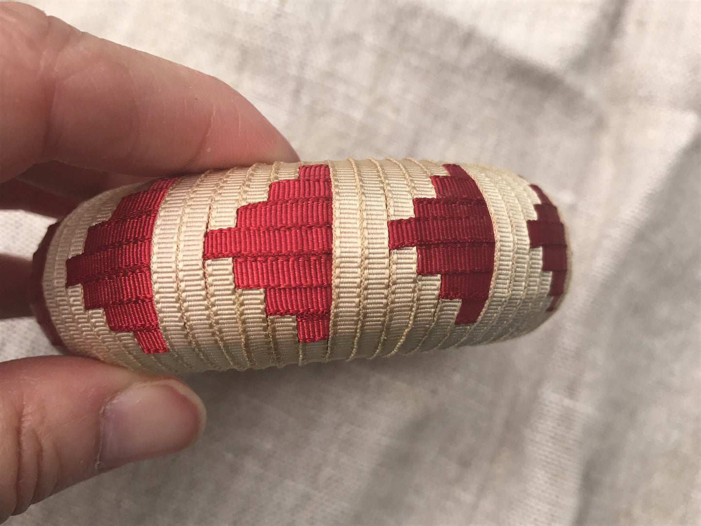 Stunning and unique pair of vintage handmade artisan basket weave woven bracelets