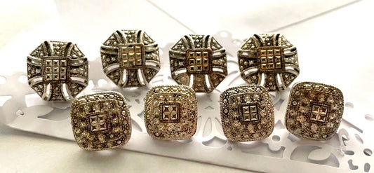 Beautiful marcasite stud earrings - Please read description