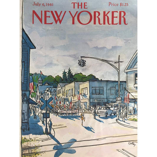 NEW YORKER Magazine cover - July 6, 1981 - Independence Day Parade - by Arthur Getz