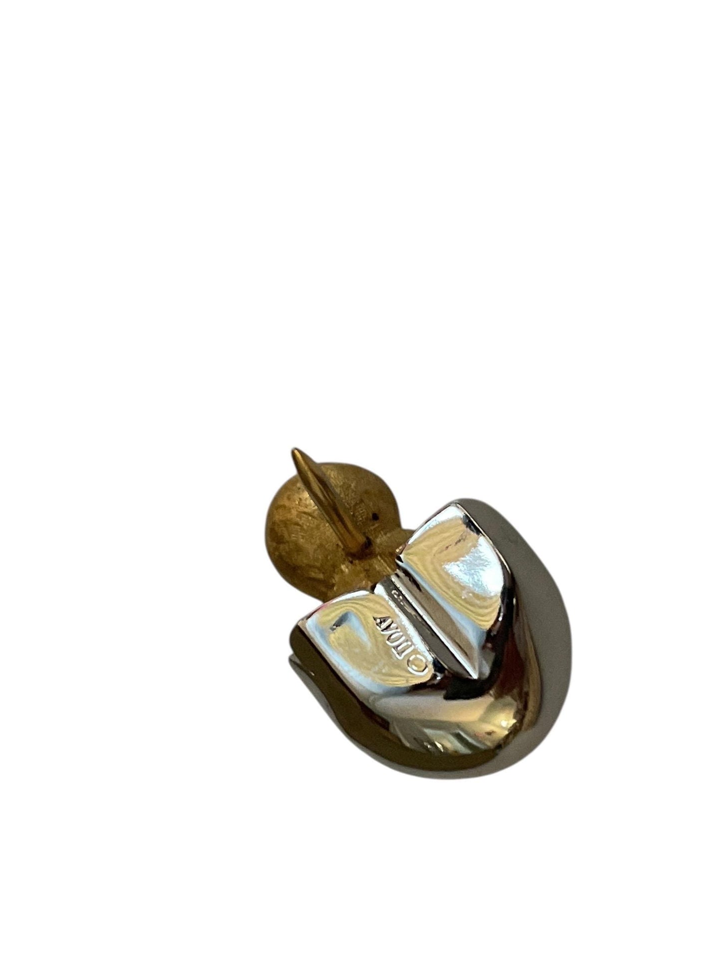 Vintage Avon Chick Lapel Pin: Gold Tone Baby Bird in Egg