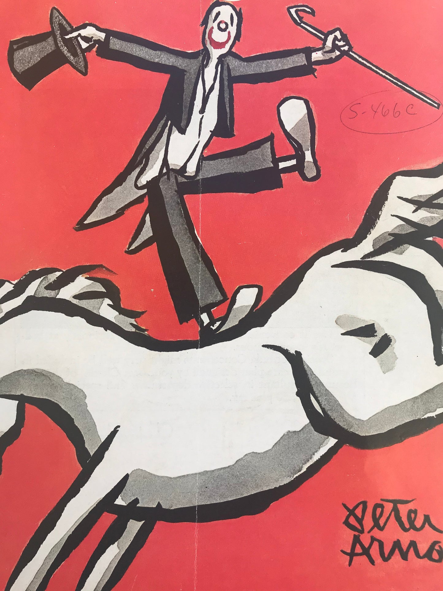 The NEW YORKER Magazine cover - April 4, 1964 - rare original cover - Clown by Peter Arno