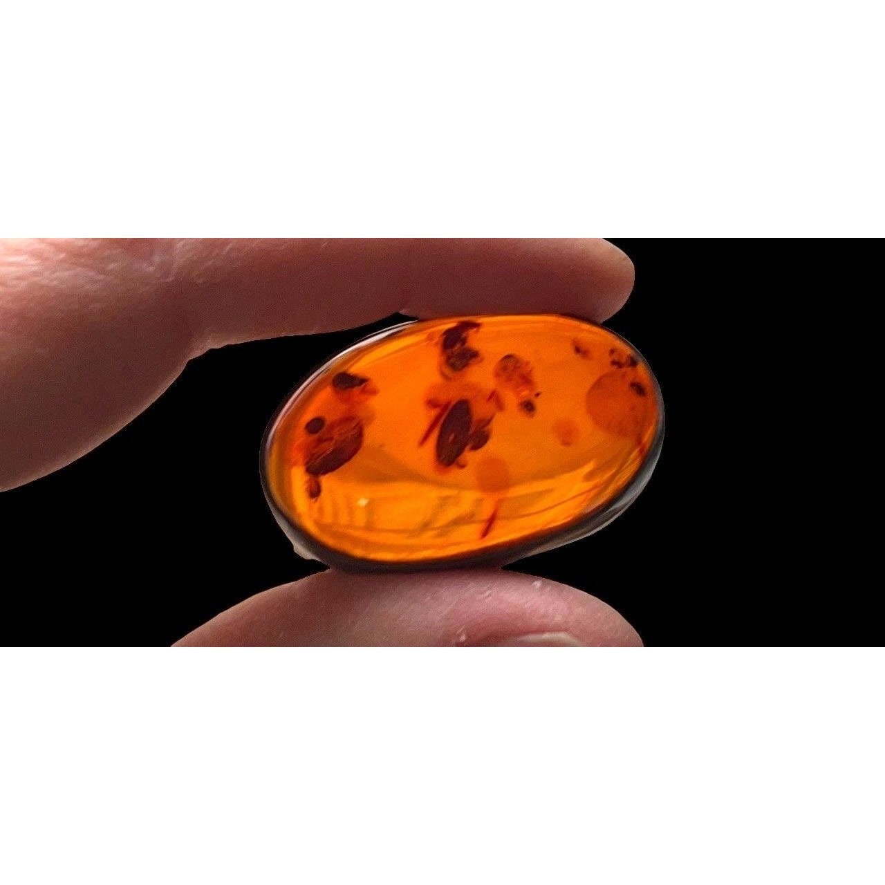 Stunning vintage amber pin in sterling silver