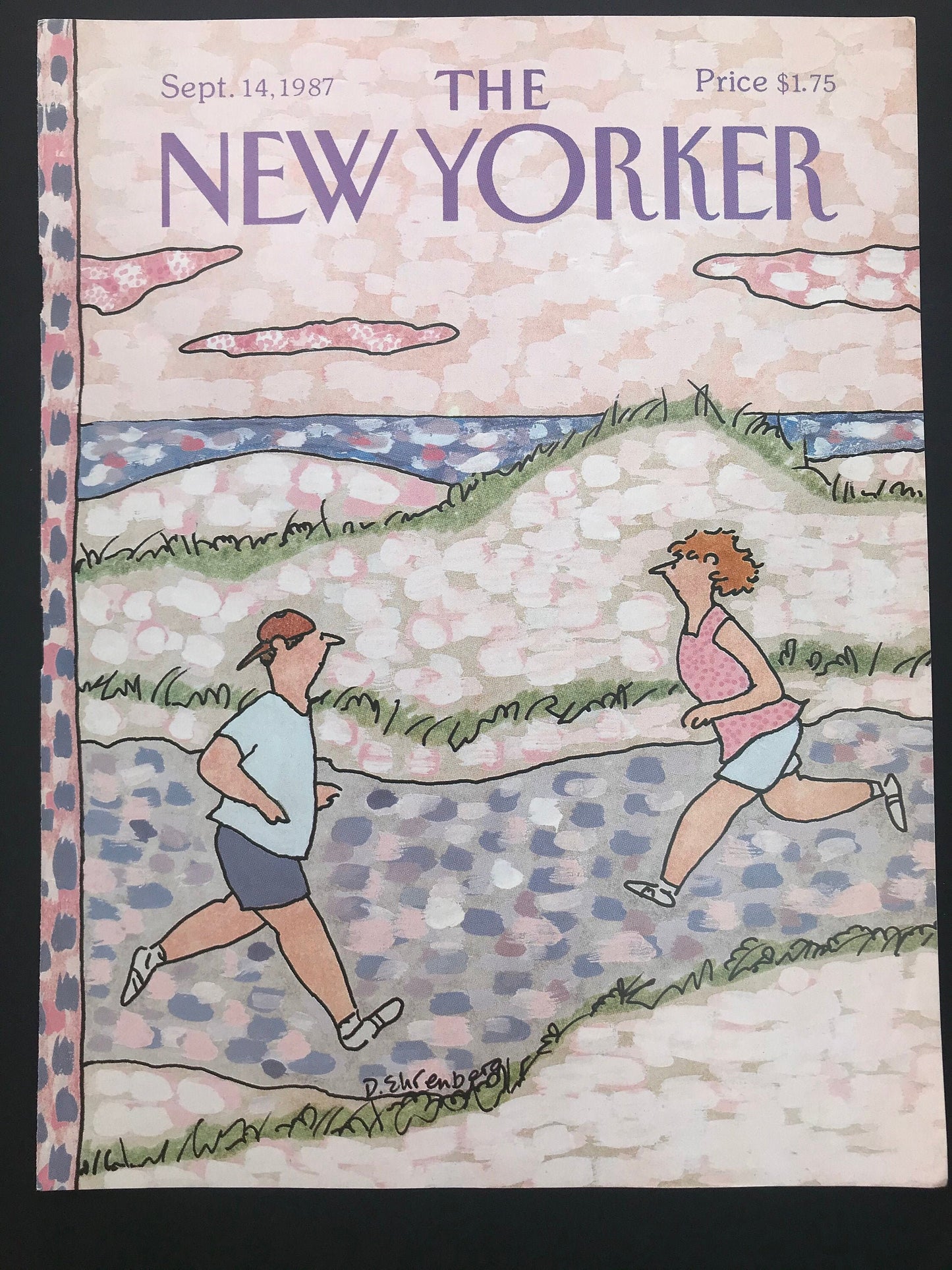 September 14, 1987 - The NEW YORKER Magazine original cover - joggers