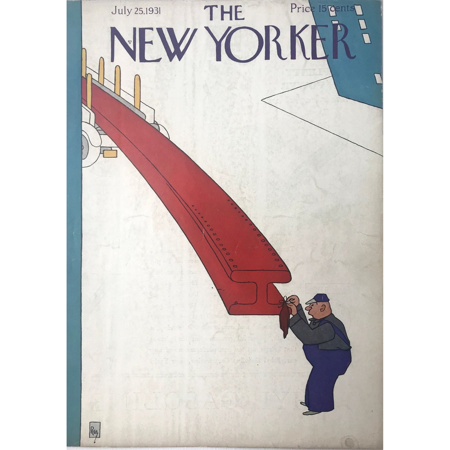 RARE - The NEW YORKER Magazine very rare original cover - July 25, 1931