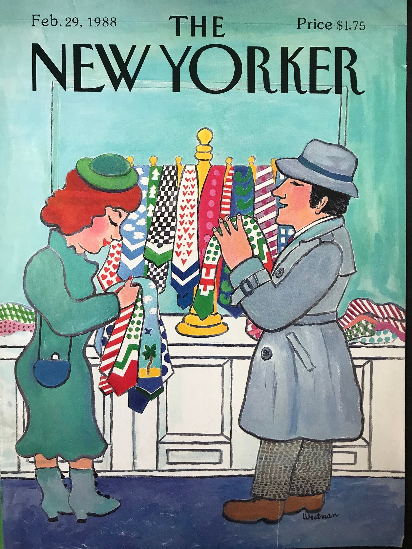 NEW YORKER Magazine cover - February 29, 1988 - shopping