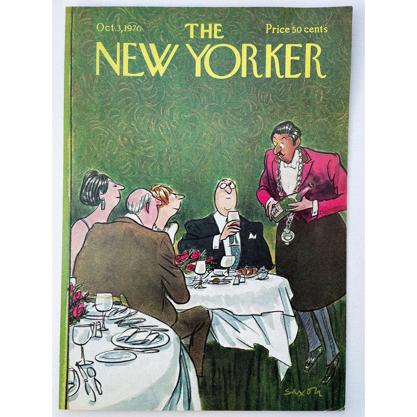 October 3, 1970 - The NEW YORKER Magazine original cover - by artist Charles Saxon