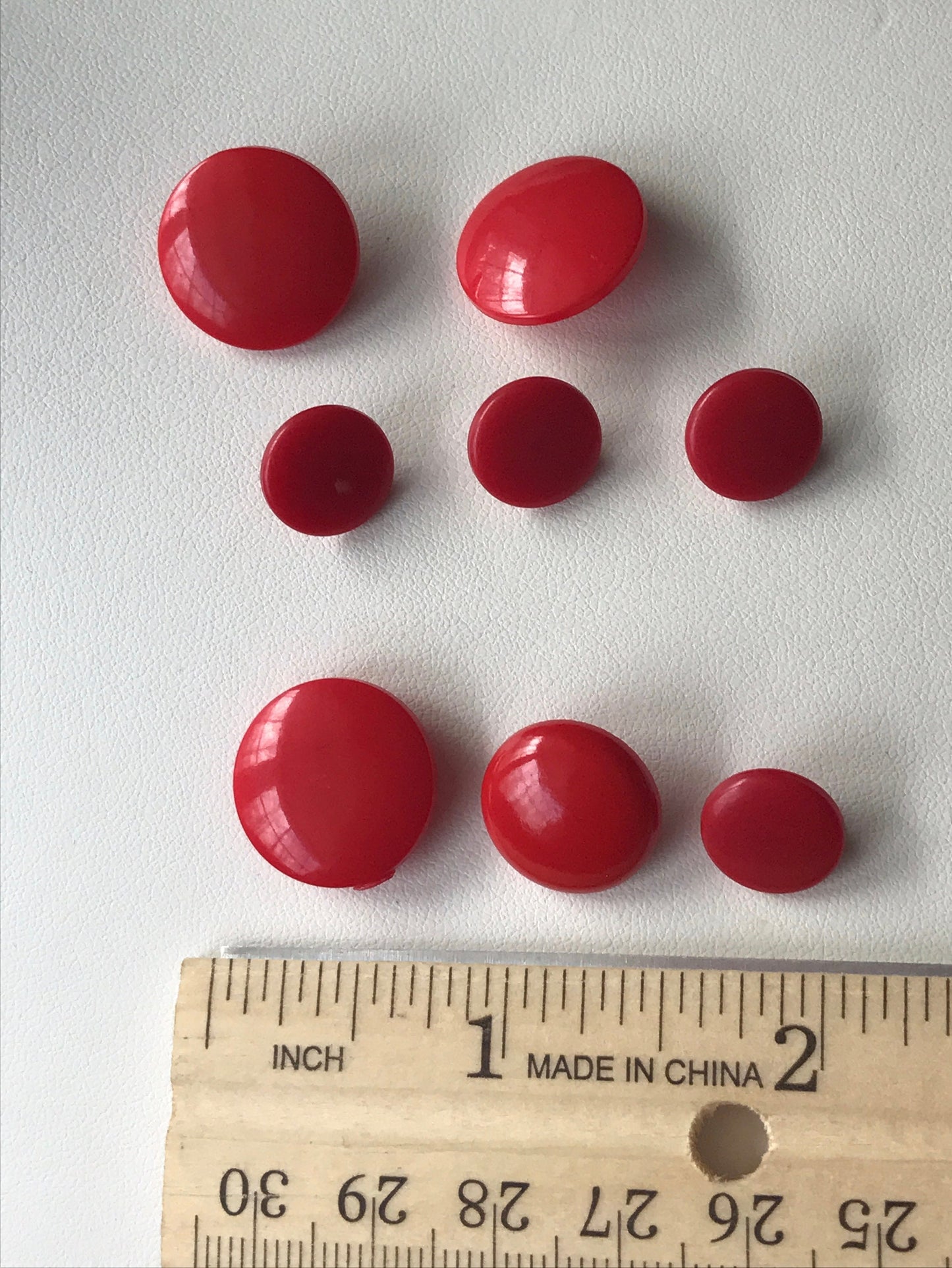 Lot of red vintage buttons