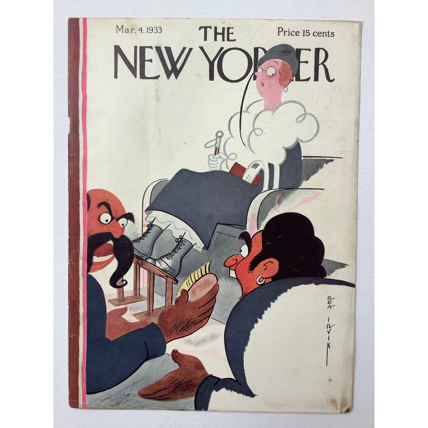 The NEW YORKER Magazine very rare original cover - March 4, 1933 - roller coaster