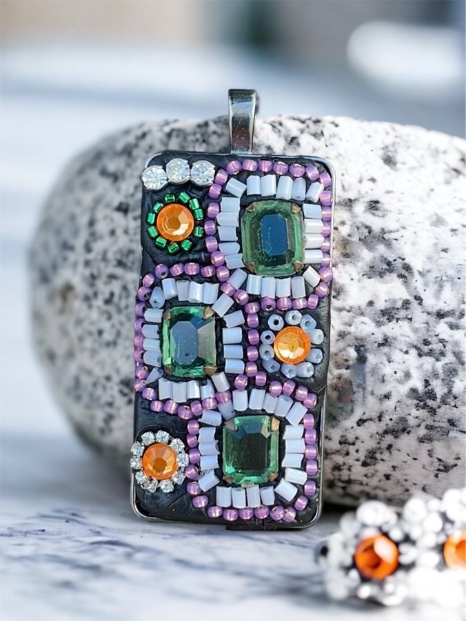 My handmade mosaic necklace pendant