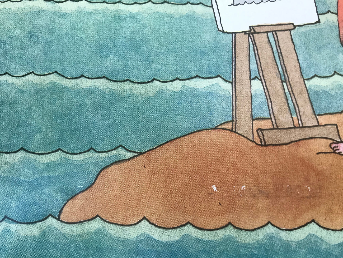 The NEW YORKER magazine cover only -  July 27, 2009 - island painting - Please read description