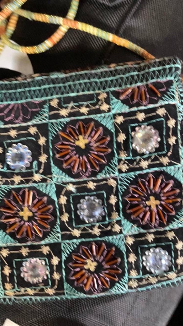 Vintage Crossbody Handbag – Handmade Ethnic Embroidered Boho Shoulder Bag