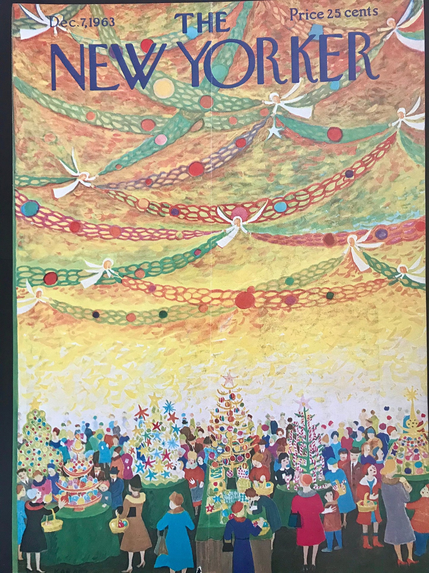 The NEW YORKER Magazine cover - December 7, 1963 - Christmas holiday