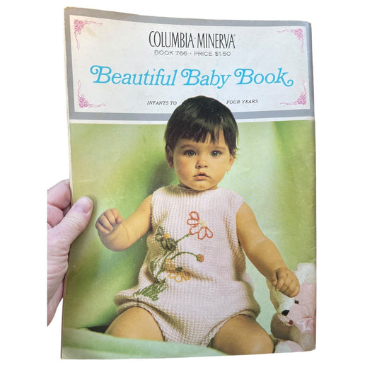 Knit and Crochet baby pattern book - Vintage 1967 BEAUTIFUL BABY BOOK Columbia-Minerva Book #766
