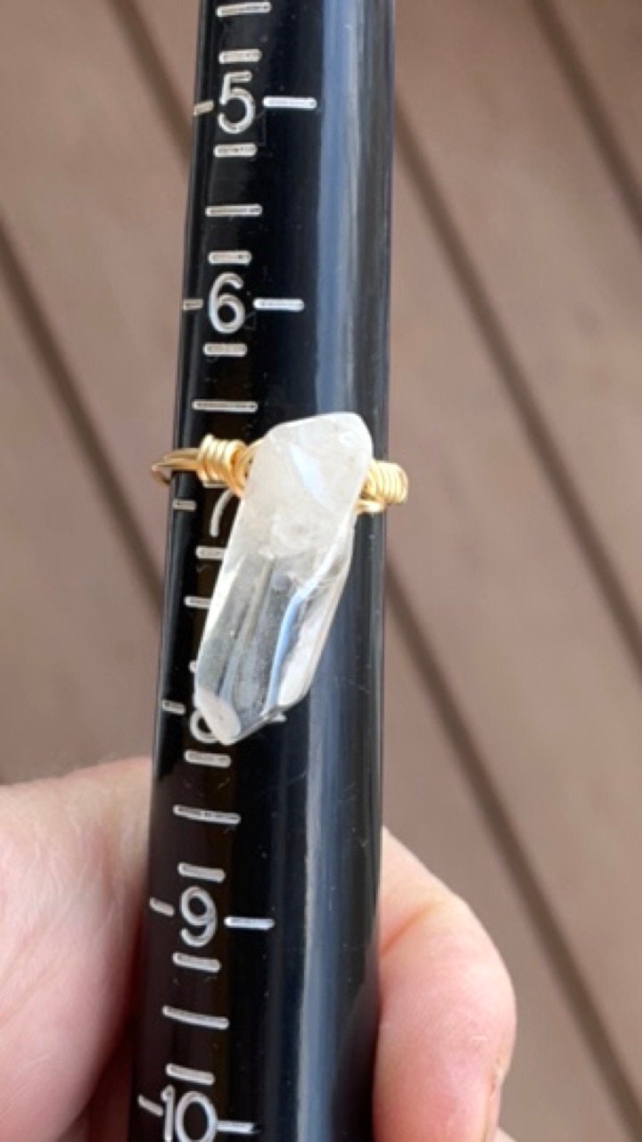 Unique vintage handmade crystal ring