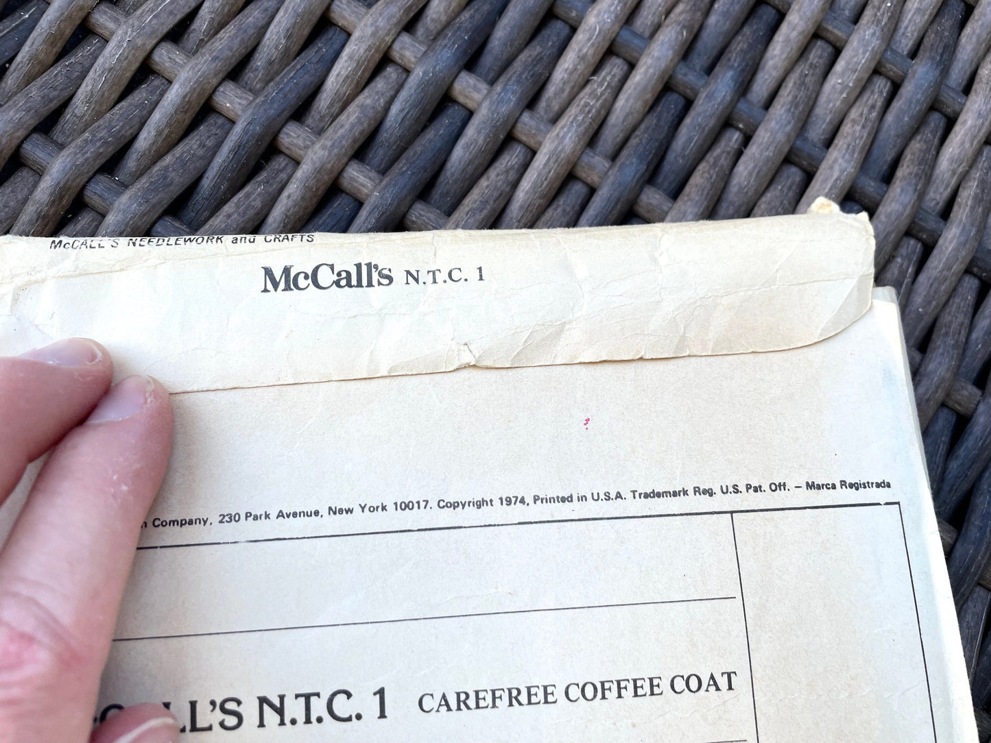 Rare UNCUT Vintage Sewing Pattern - McCalls NTC1 1970s Misses Carefree Coffee Coat Pattern Wrap Robe Pattern - Size Large
