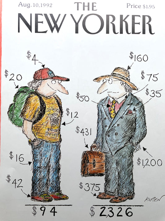 August 10, 1992 - The NEW YORKER Magazine original cover - Edward Koren