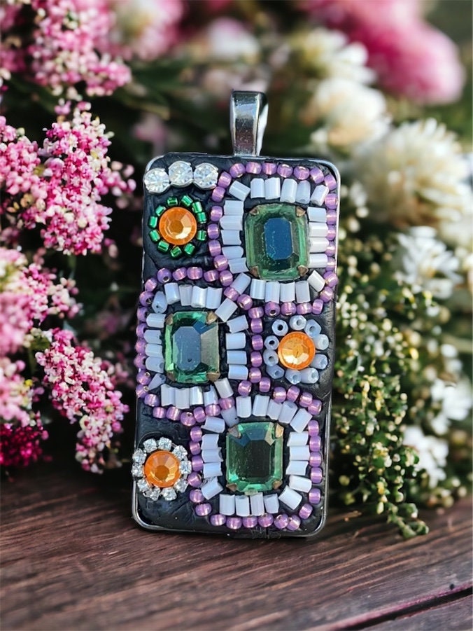 My handmade mosaic necklace pendant