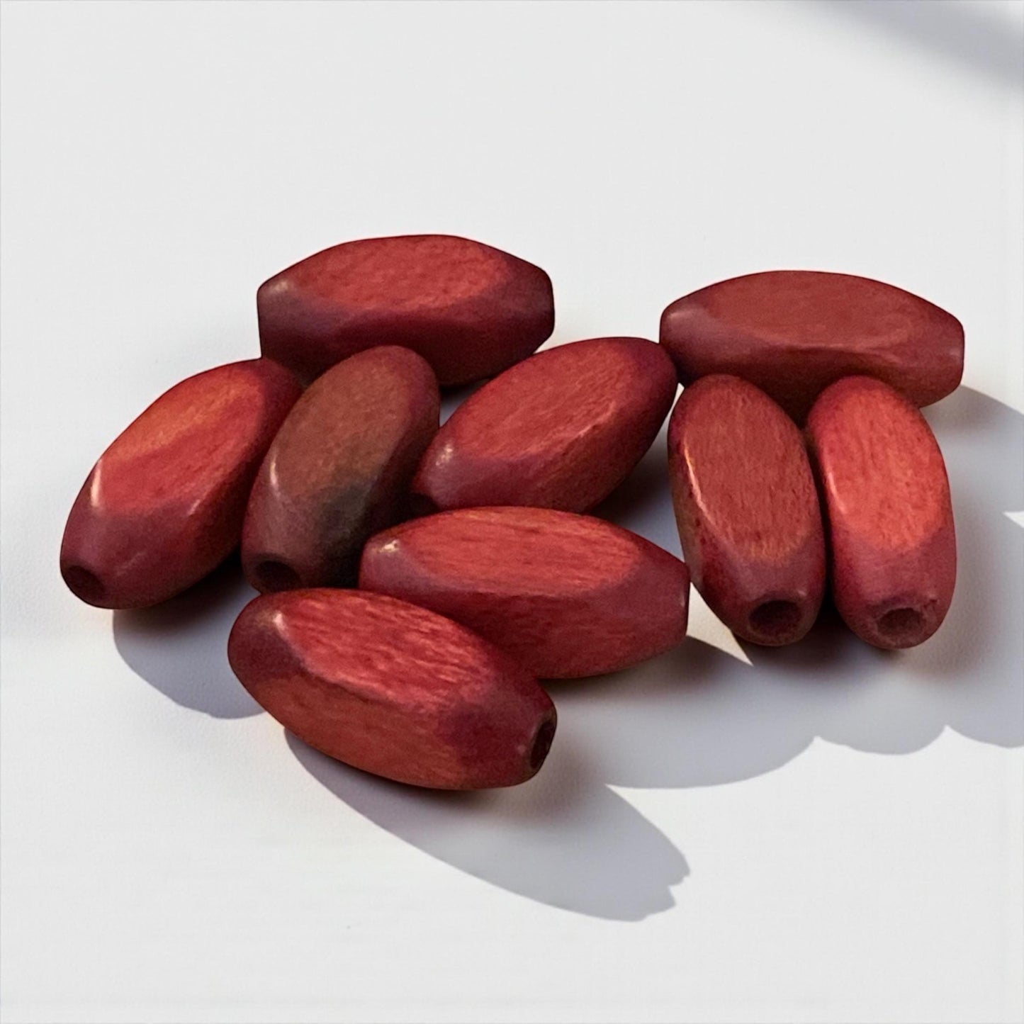 Vintage Wood Oval Beads – Natural Wooden Beads for Jewelry Making  - 20mm x 5 mm