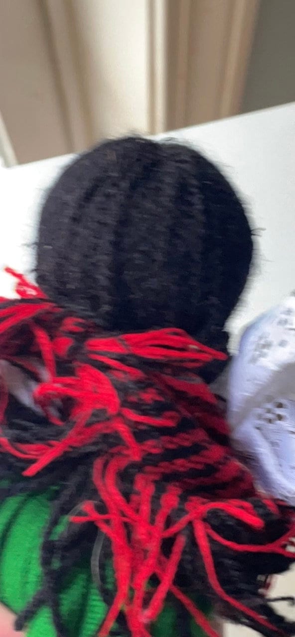 Stunning vintage Mexican? girl doll with braids, sandals and traditional clothing