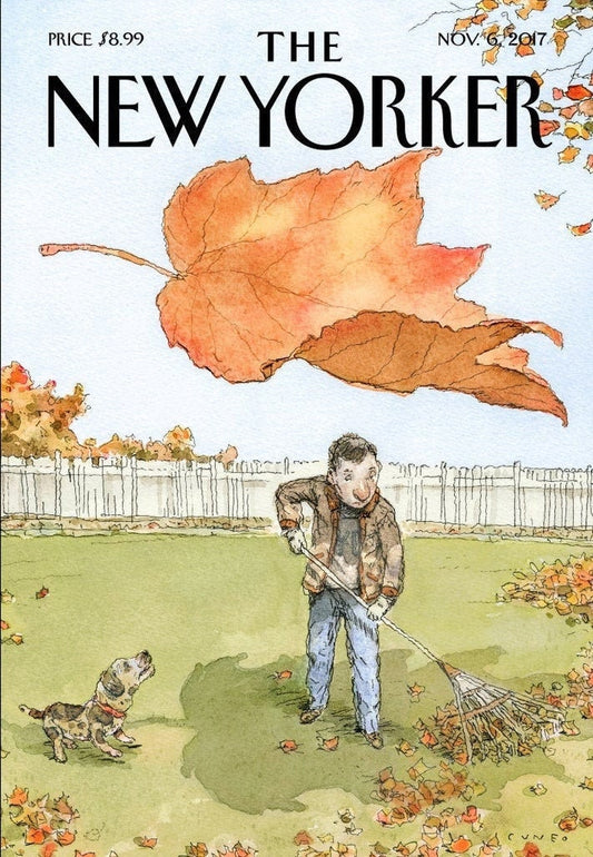November 6, 2017 - The NEW YORKER Magazine original cover - Fall leaves