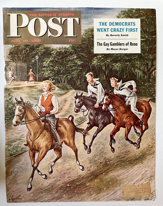 RARE - Saturday Evening Post - Original Cover - July 10, 1948