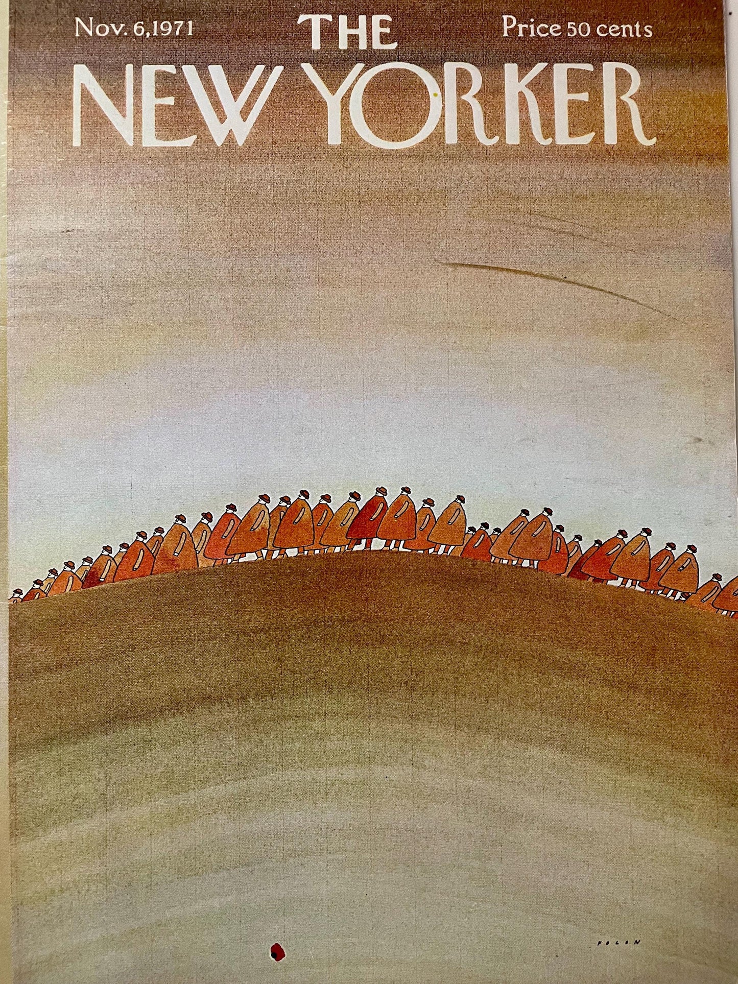 The NEW YORKER Magazine original cover - November 6, 1971