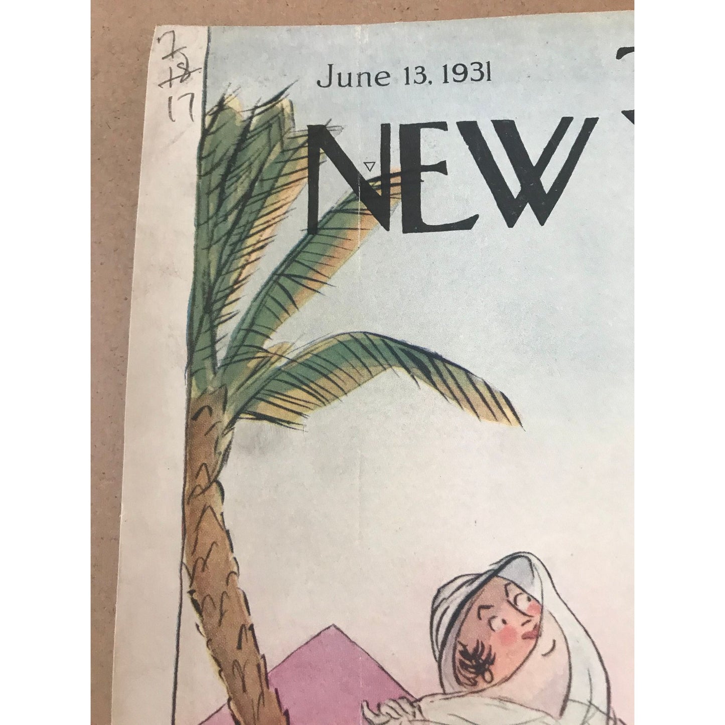 The NEW YORKER Magazine very rare original cover - June 13, 1931 -  Helen E. Hokinson