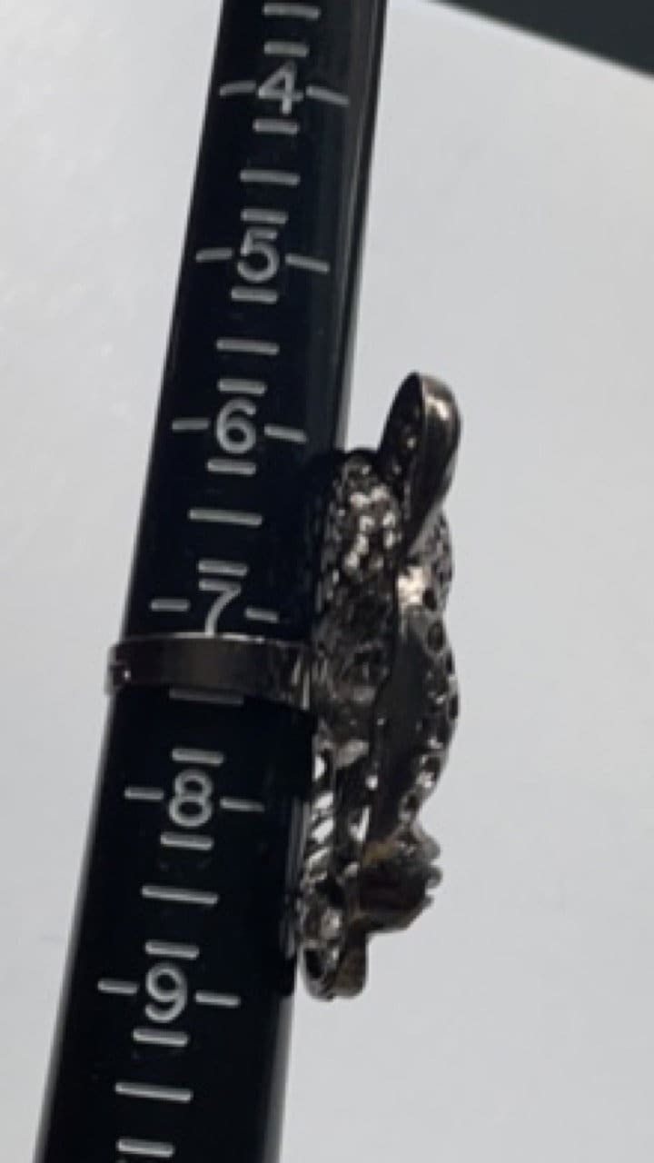 Unique vintage large tiger ring - statement ring