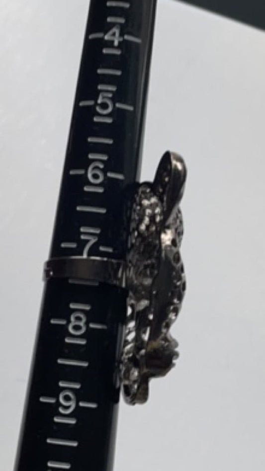 Unique vintage large tiger ring - statement ring