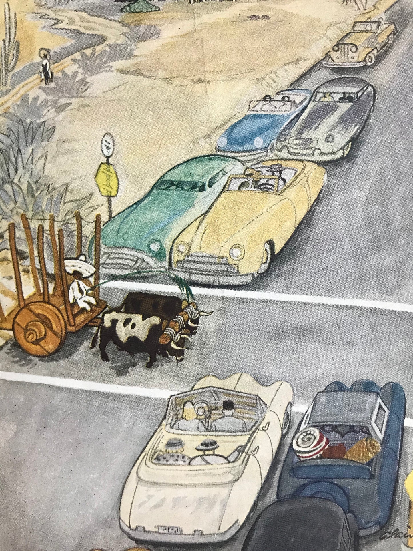 January 27, 1951 - The NEW YORKER Magazine original cover - Please read description