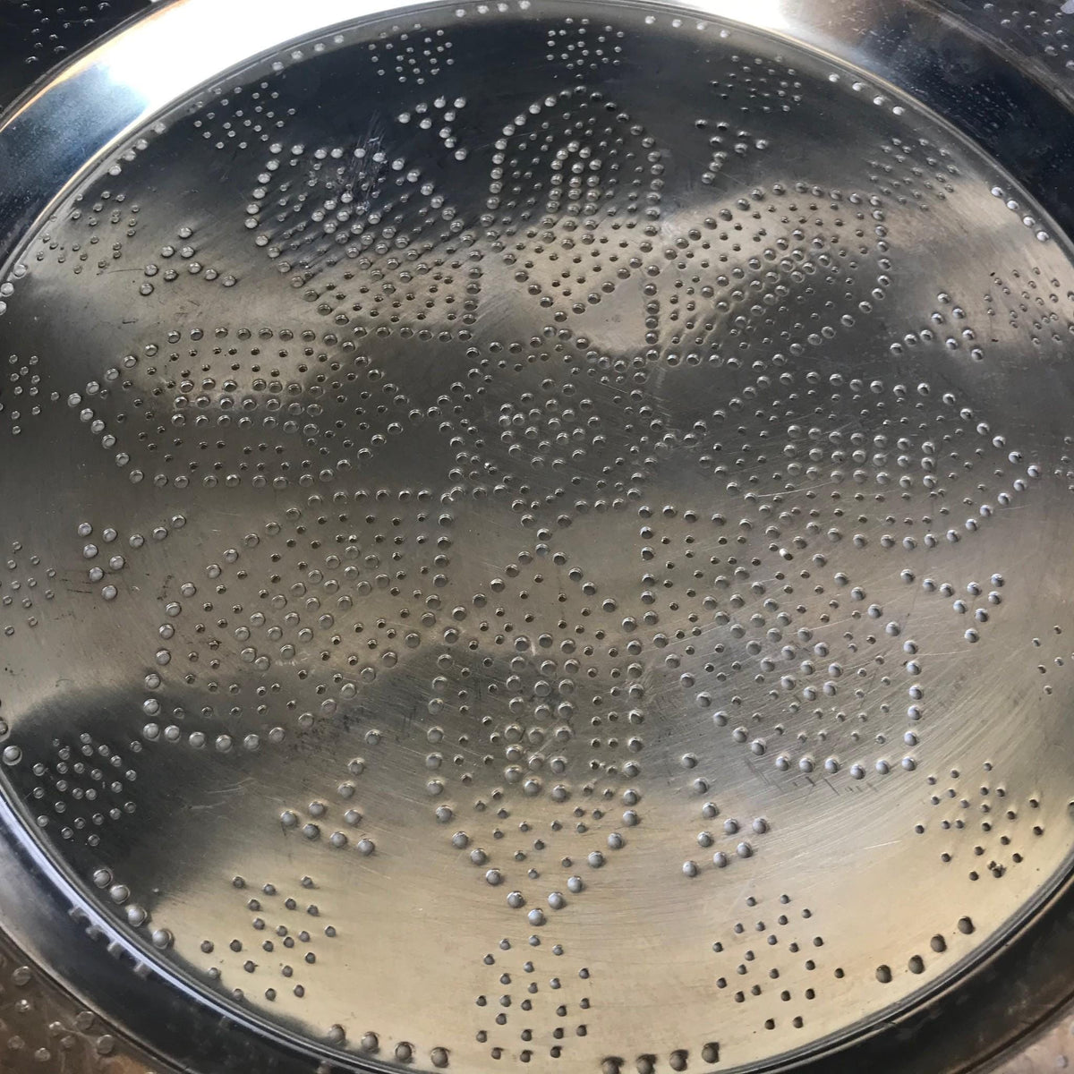 Paola Navone x Egizia Pierced Metal Tray | Designer Floral Serving Tray | Italian Design Decorative Charger
