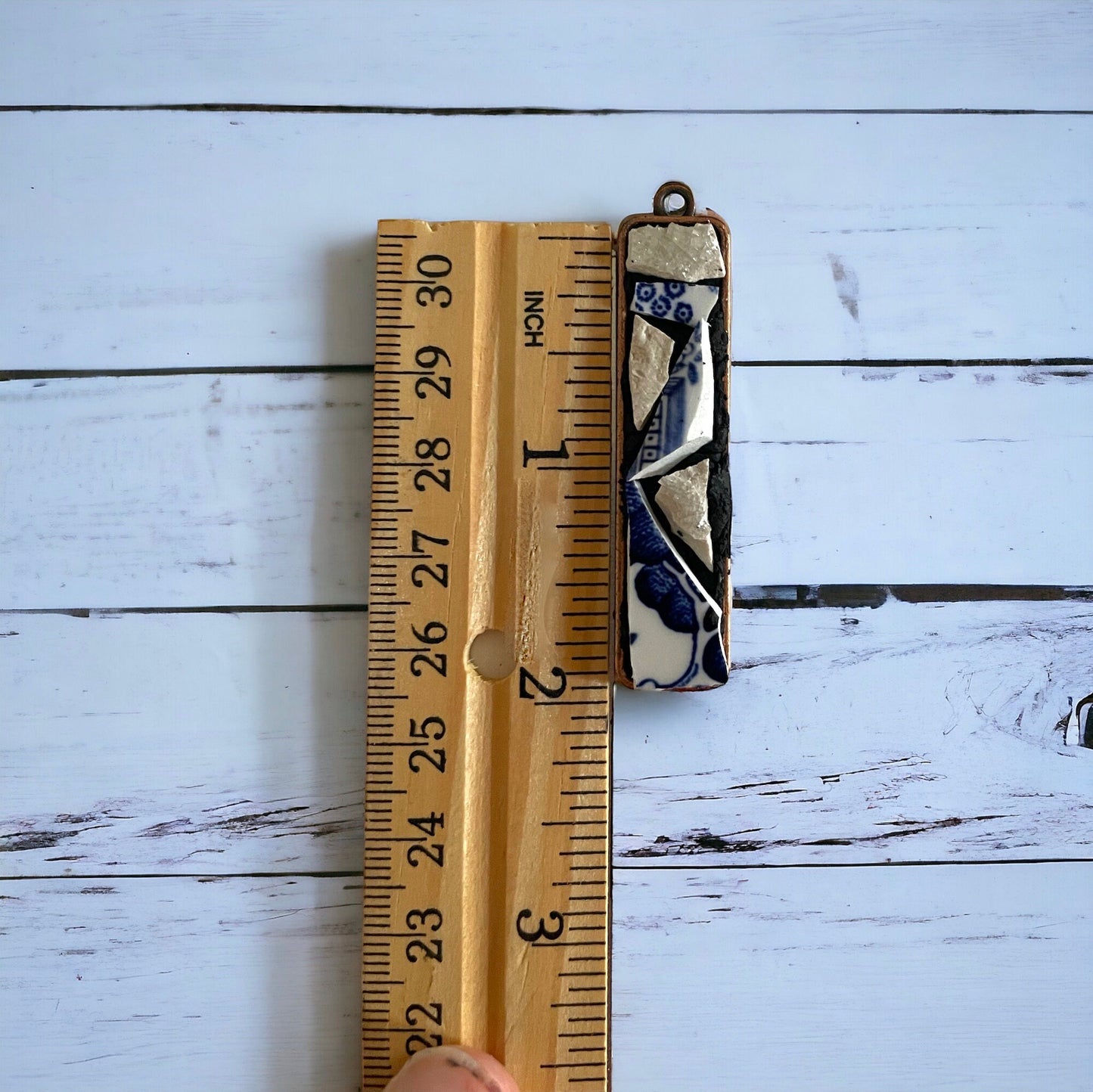 Handmade mosaic necklace - made from upcycled pieces of a broken vintage plate