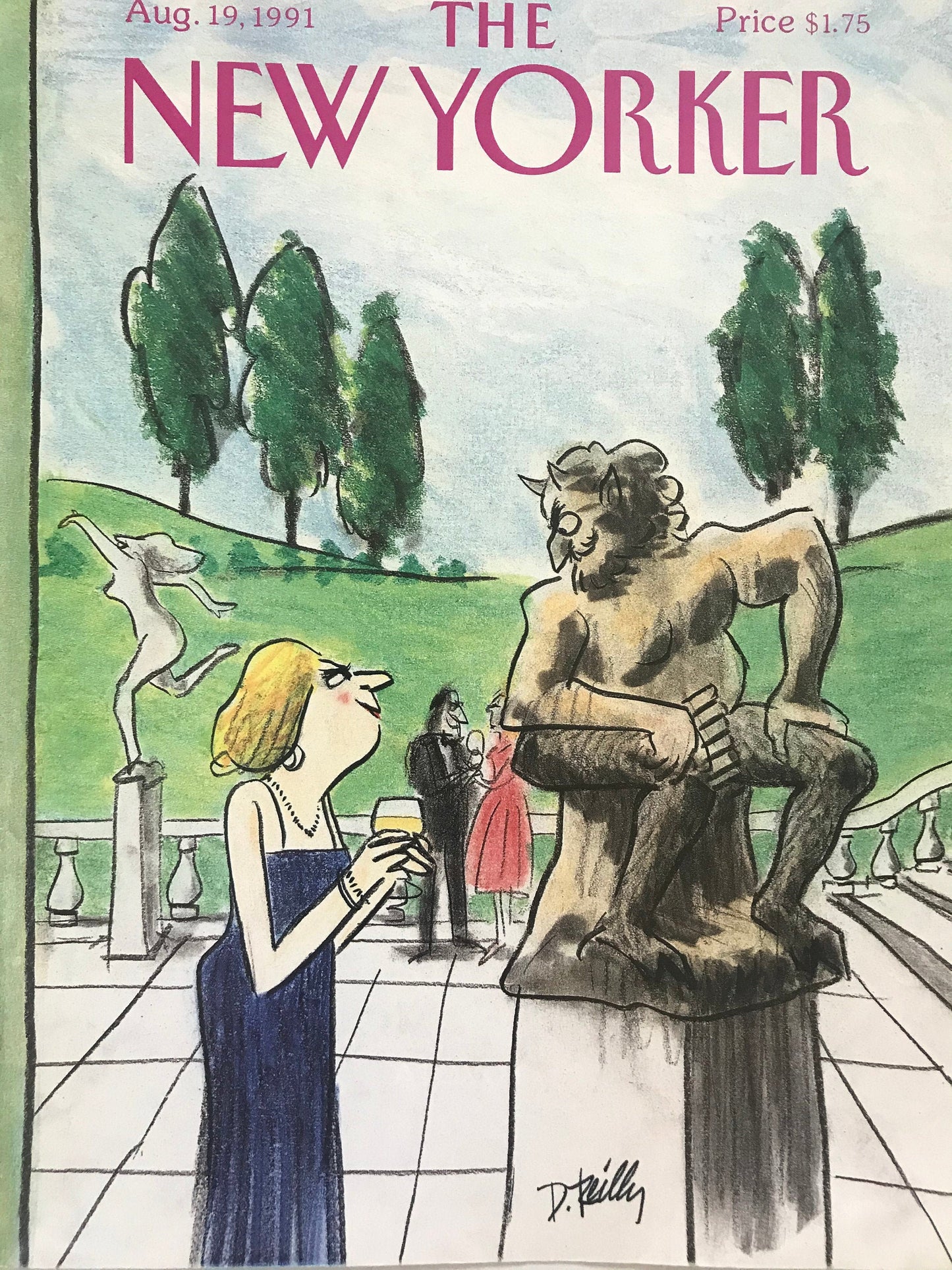 NEW YORKER Magazine cover - August 19, 1991 - sculpture