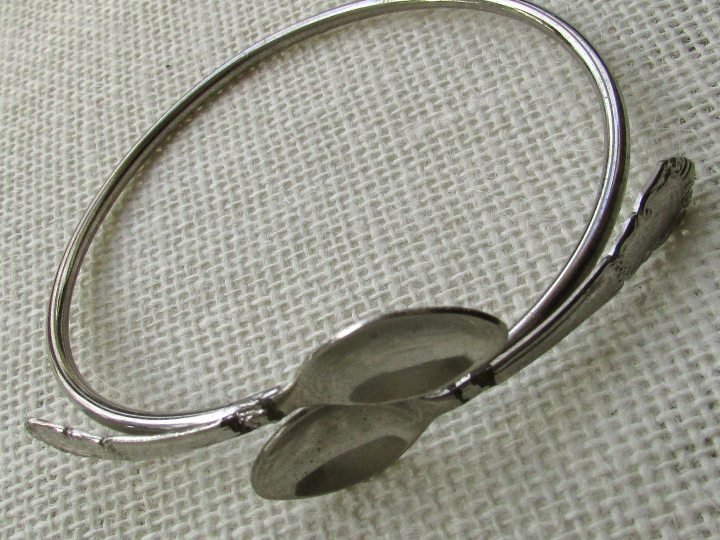 Very unique vintage bracelet made of intertwining little spoons - just a bit of a fixer upper - please read description