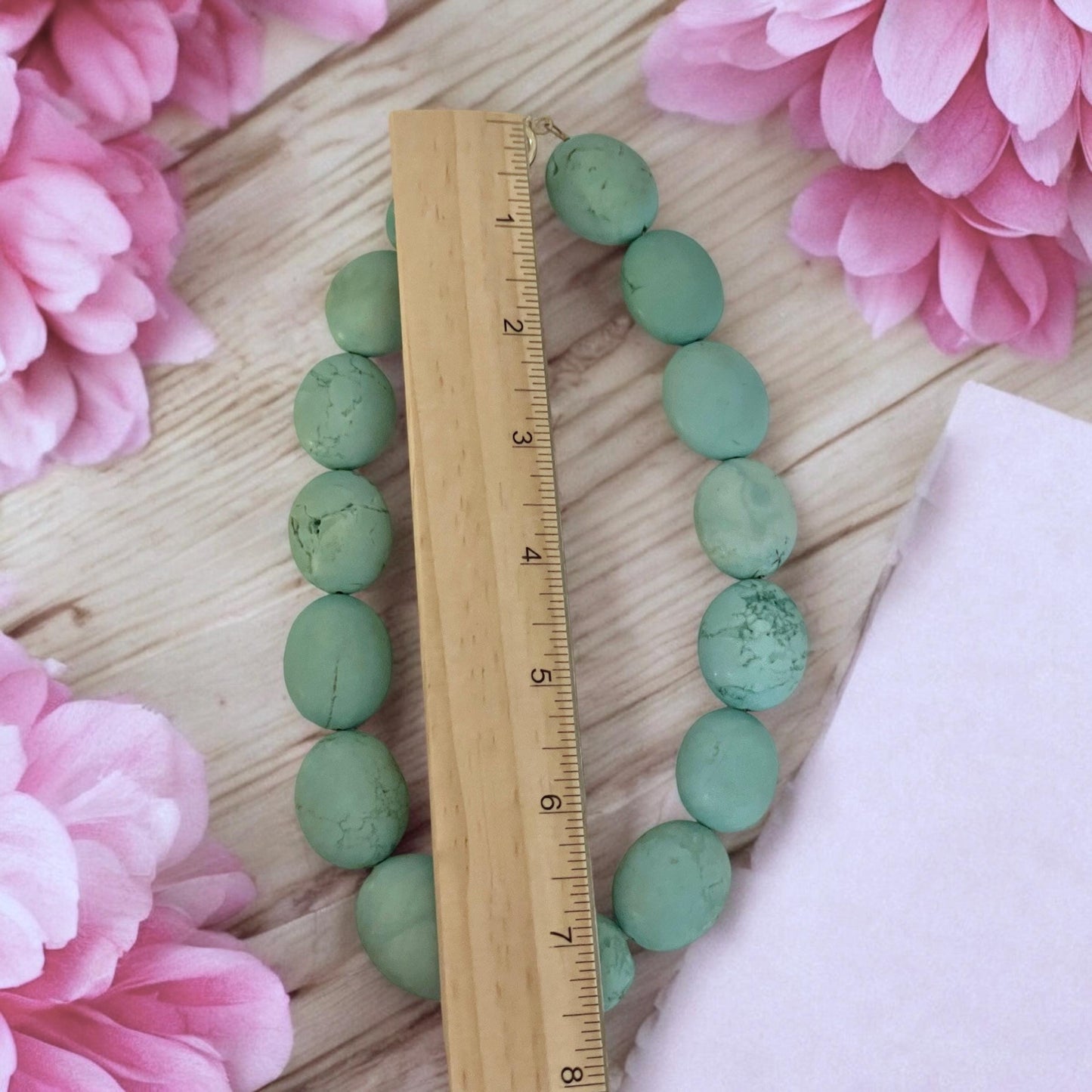 Stunning heavyweight turquoise stone vintage necklace