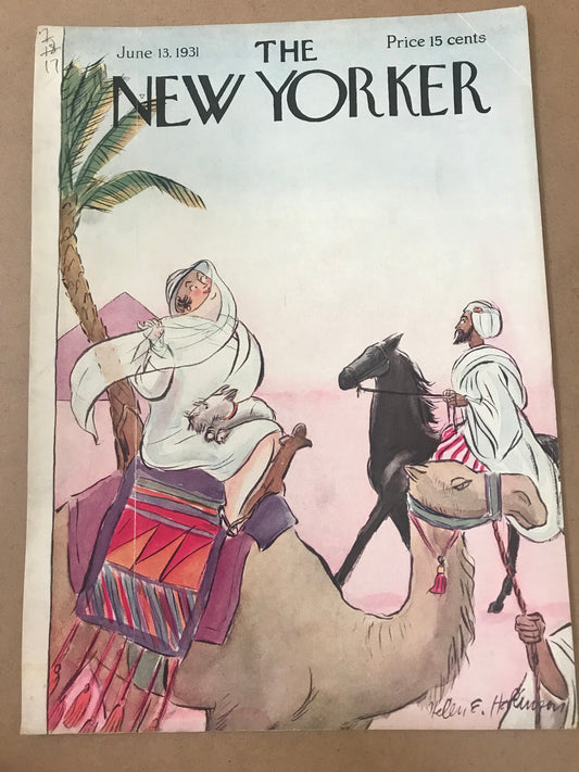 The NEW YORKER Magazine very rare original cover - June 13, 1931 -  Helen E. Hokinson